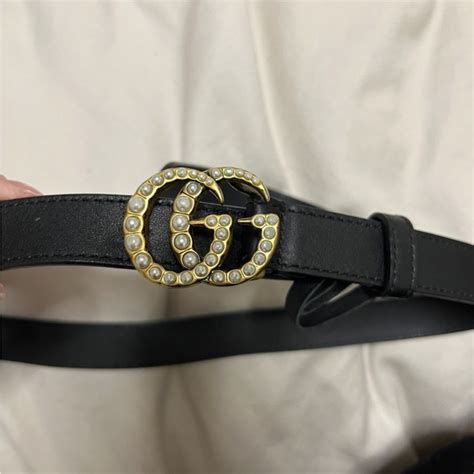 gucci pearl belt ioffer|Gucci pearl belt poshmark.